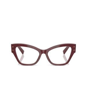 Dolce & Gabbana 52Mm Butterfly Optical Glasses - Red