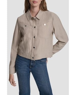 DKNY Twill Trucker Jacket - Blue