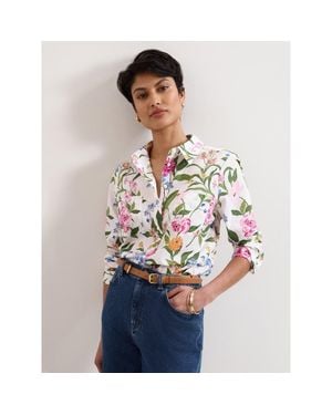 Phase Eight Long Sleeve Relaxed Fit Shirt - Blue