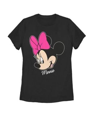 Mickey & Friends Minnie Mouse Big Face Graphic T-Shirt - Black