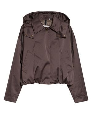 Moncler Chevreuil Duchesse Down Jacket With Removable Hood - Brown