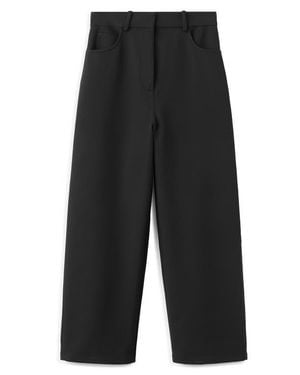 Mango Crop Straight Leg Pants - Gray