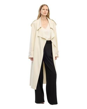 Another Tomorrow Soft Trench - White