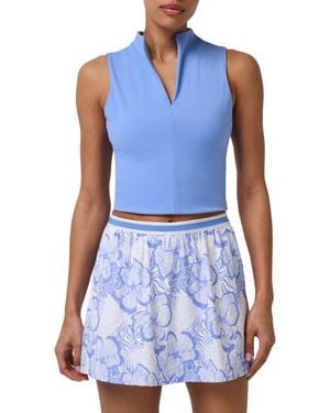 Travis Mathew Moveknit Crop Sleeveless Top - Blue