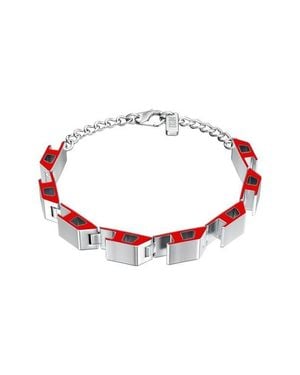 DIESEL Logo Link Bracelet - Red