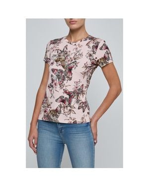 L'Agence Ressi Butterfly Jungle Print T-Shirt - Multicolor
