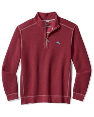 Tommy Bahama Montego Bay Textured Cotton & Lyocell Half Zip Pullover