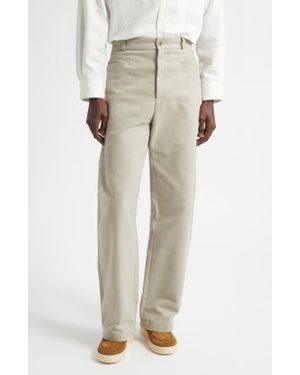 De Bonne Facture Wide Leg Work Pants - White