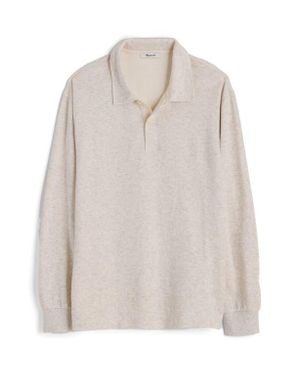 Madewell French Rib Long Sleeve Polo - White