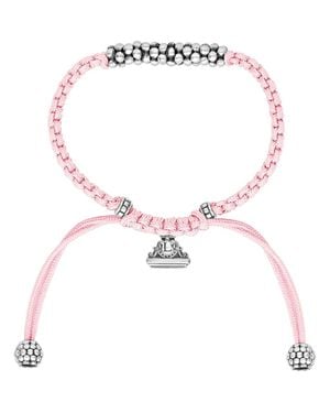 Lagos Kids' Kinder Caviar Macramé Slide Bracelet - Pink