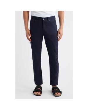 W.r.k. Leone Slim Straight Leg Twill Pants - Blue