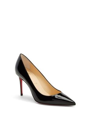 Christian Louboutin Kate Pointed Toe Patent Leather Pump - Black