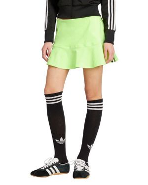 adidas Adicolor Interlock 3-Stripe Miniskirt - Green