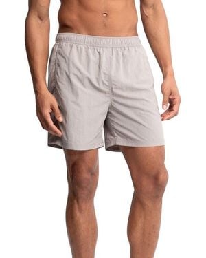 AUTO-REPLY™ Sebastian Solid 5.5-Inch Nylon Swim Trunks - Gray