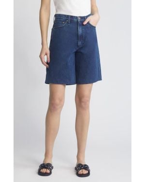 Rag & Bone Mckenna High Waist Denim Bermuda Shorts - Blue