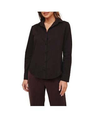 Bella Dahl Clean Button Front Shirt - Black