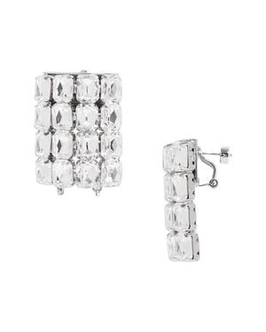 Area Crystal Pavé Earrings - Multicolor