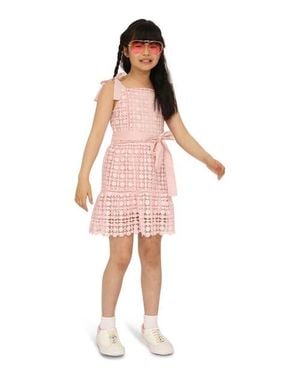 Belle & Bloom Rosy Mini Lace Dress - Pink