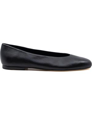 Andrea Gomez Dalia Leather Ballerina Flat - Black