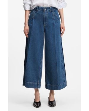 BOSS Ferange Culotte Denim Pants - Blue