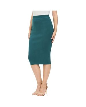 Kimi + Kai Knit Pencil Skirt - Green