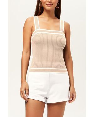 Trina Turk Break Point Knit Cami - White