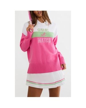 Beach Riot Callie Game Set Match Sweater - Pink