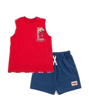 Marvel Spider- Athletic 2-Piece Tank Top And Shorts Set - Red