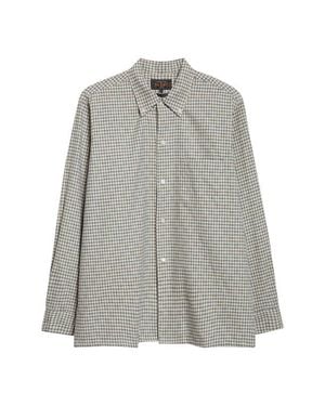 Beams Plus Plaid Dobby Button-Down Shirt - Gray