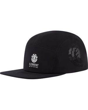 Element Soft Poly Twill Camper Cap Athletic 5-Panel Style - Black