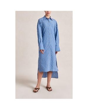 La Ligne Tangier Shirt Dress - Blue
