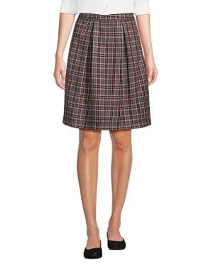 Lands' End School Uniform Plaid Skort Top Of Knee - Multicolor