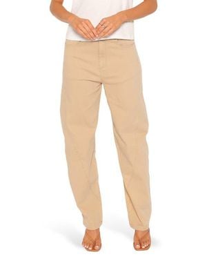 Petal & Pup Amity High Waist Barrel Leg Jeans - Natural