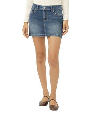 Silver Jeans Co. Elyse Denim Miniskirt - Blue