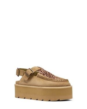 Clarks Meare Easy Elvtd Slingback Mule - Brown