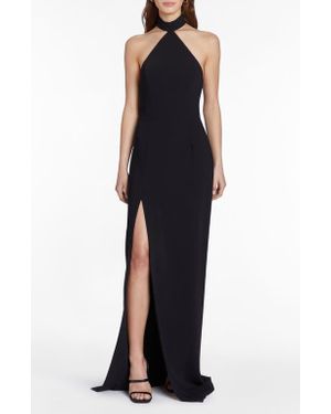 Amanda Uprichard Queen Halter Gown - Black