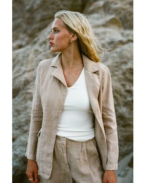 VIR VITA Margaret Linen Blazer - Natural