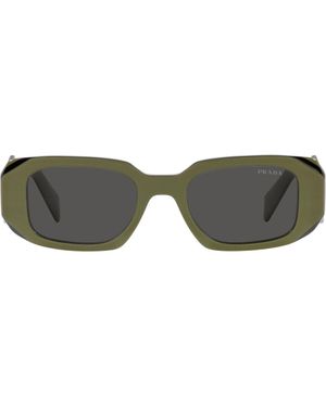 Prada Runway 49mm Rectangular Sunglasses - Green