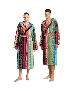 Missoni Giacomo Hooded Bathrobe - Red