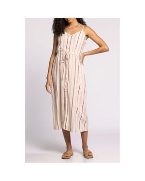 Thread & Supply Winifred Tie Waist Midi Dress - Pink