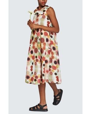 Luukaa Rosa Printed Thin Cotton Dress - White