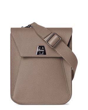 Akris Mini Anouk Leather Crossbody Bag - Brown