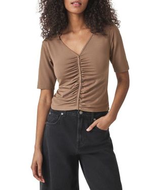 Splendid Yasmina Ruched T-Shirt - Black
