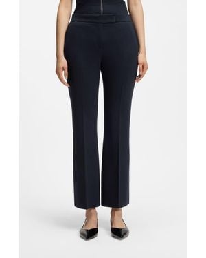 BOSS Talia Flared Crop Ponte Pants - Blue