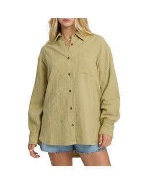 Billabong Wanderer Solid Cotton Shirt - Green