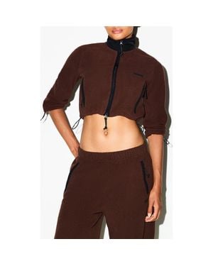 Skims Shrunken Zip Jacket - Brown