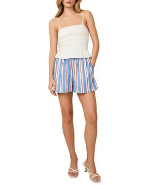 Solid & Striped The Delta Strappy Linen Blend Camisole - Blue