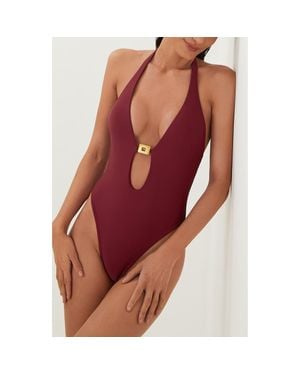 ViX Liza Cutout One-Piece Swimsuit - Red