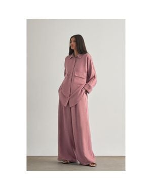 Mizalle Wide-Leg Pants - Pink