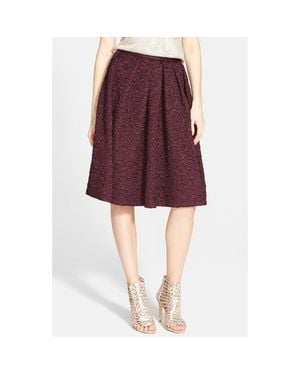 Astr Astr Textured Pleat Skirt - Purple